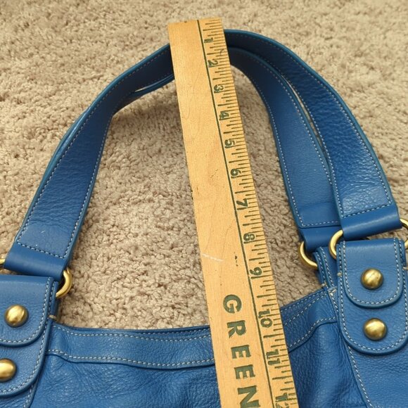 Nice Barr+Barr Women's Bag Blue Leather Purse Inside Card Pocket Hobo-lp - Picture 14 of 16